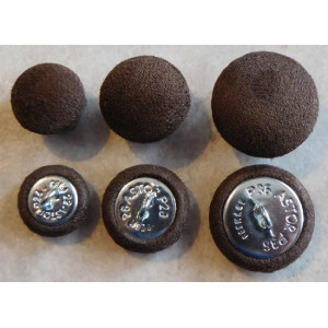 Polsterknöpfe mit Mikrofaser Schokolade