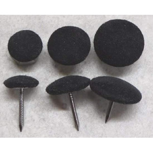 Polsterknöpfe mit Mikrofaser Schwarz