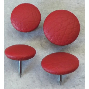 Polsterknöpfe mit Kunstleder Rot