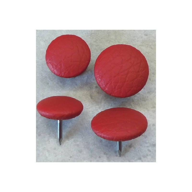 Polsterknöpfe mit Kunstleder Rot