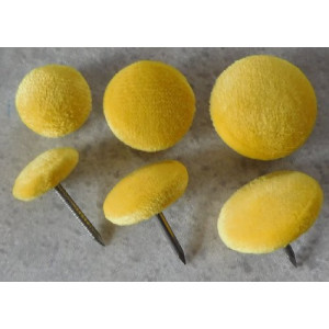Polsterknöpfe mit Mikrofaser Gelb
