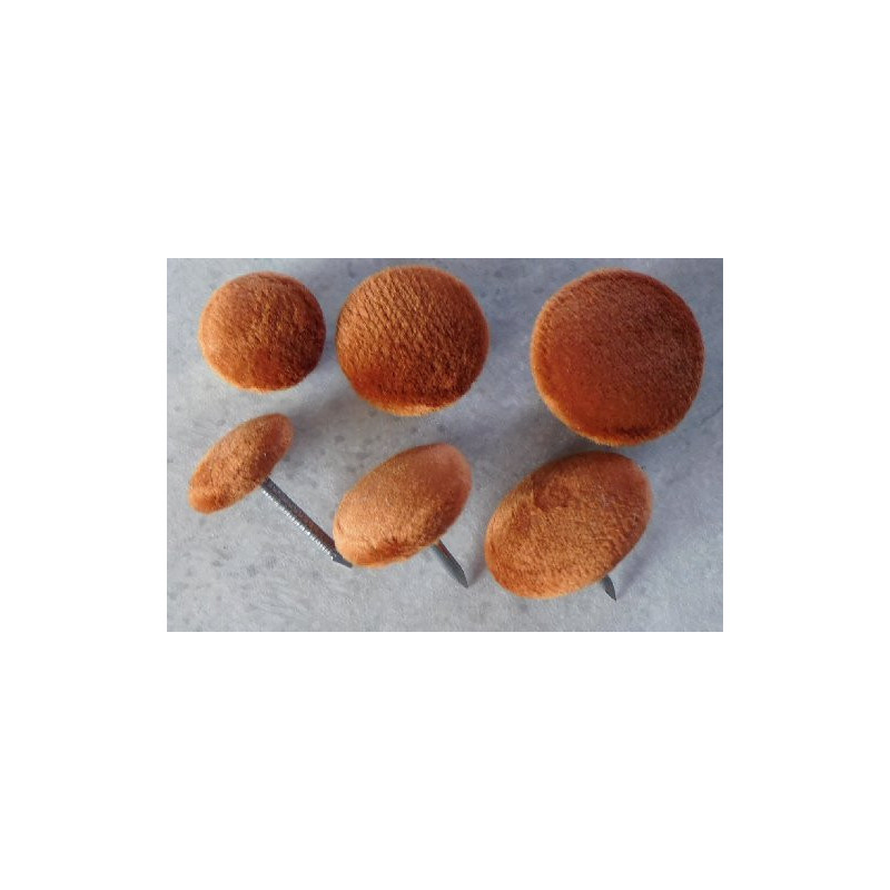 Polsterknöpfe mit Mikrofaser Braun