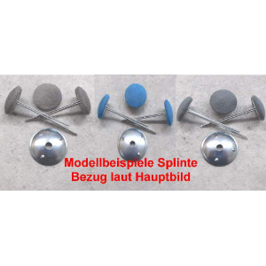 Polsterknöpfe mit Splint und Kunstleder Eisen