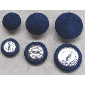 Polsterknöpfe mit Mikrofaser Blau