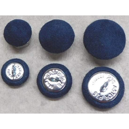 Polsterknöpfe mit Mikrofaser Blau